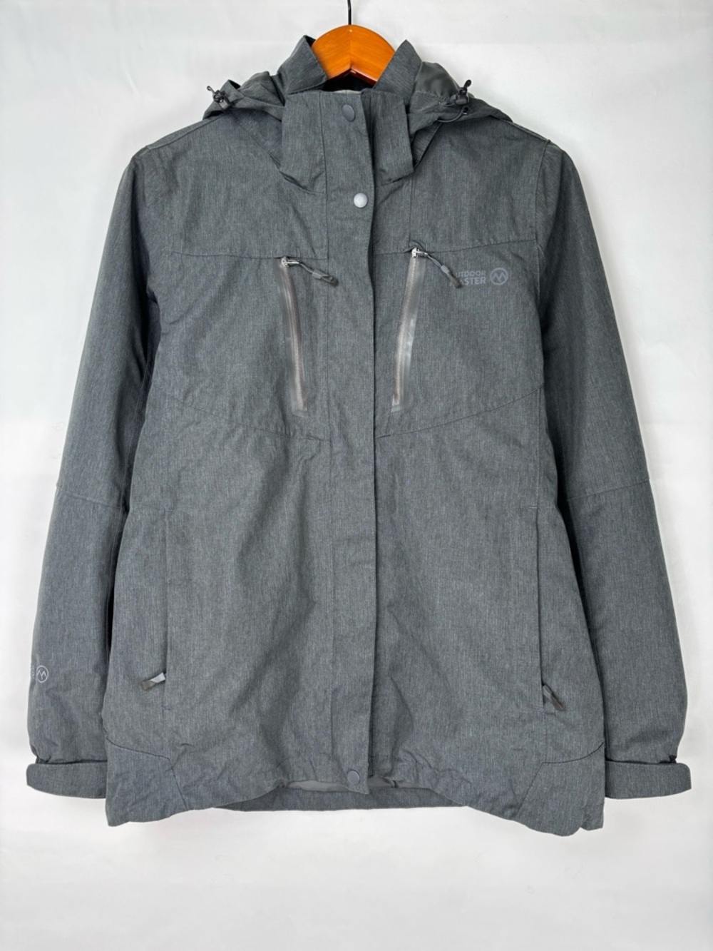 Outdoor Master Ski Snow Jacket Gray Size S Hooded Womens‎